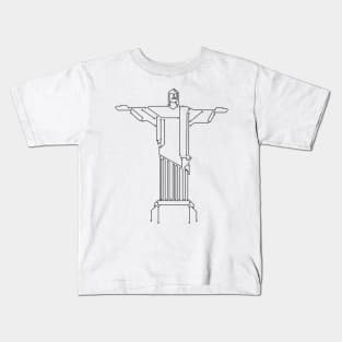 7 Digital Wonders - Christ the Redeemer Kids T-Shirt
